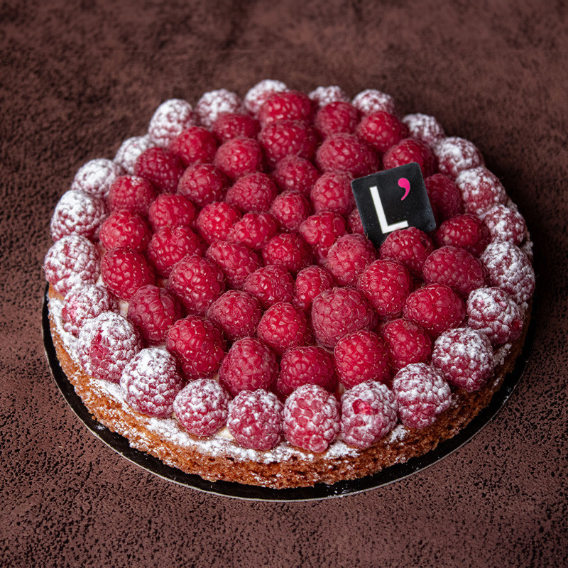 Tarte framboise 8P - (Disponible en 24h)  Pâtisseries à partager