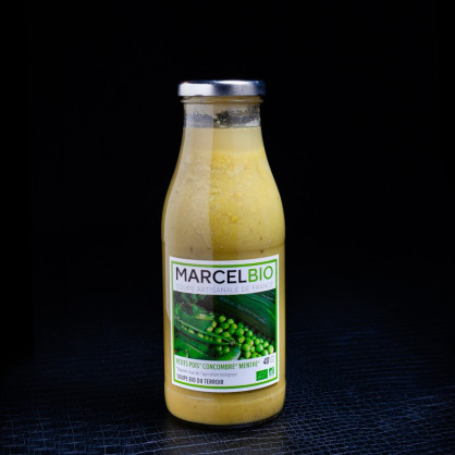 Soupe petit pois-concombre-menthe 48cl Marcel bio  Soupes et croutons