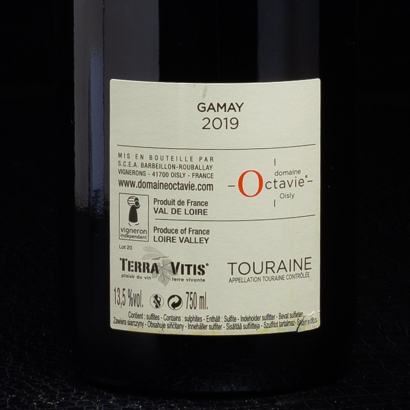 Touraine 2023 75CL Domaine Octavie  Vins rouges