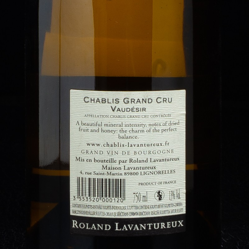 Chablis grand cru Vaudesir 75cl Domaine Lavantureux  Bourgogne