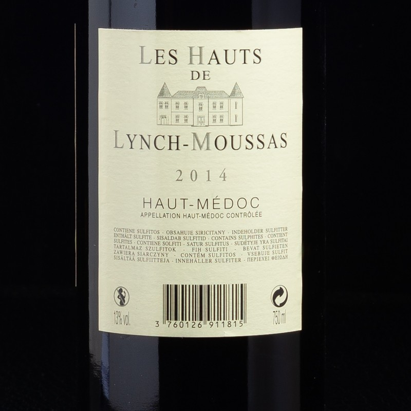 NPT - Vin rouge Haut-Médoc 2014 Les Hauts Lynch Moussas 75cl  Accueil