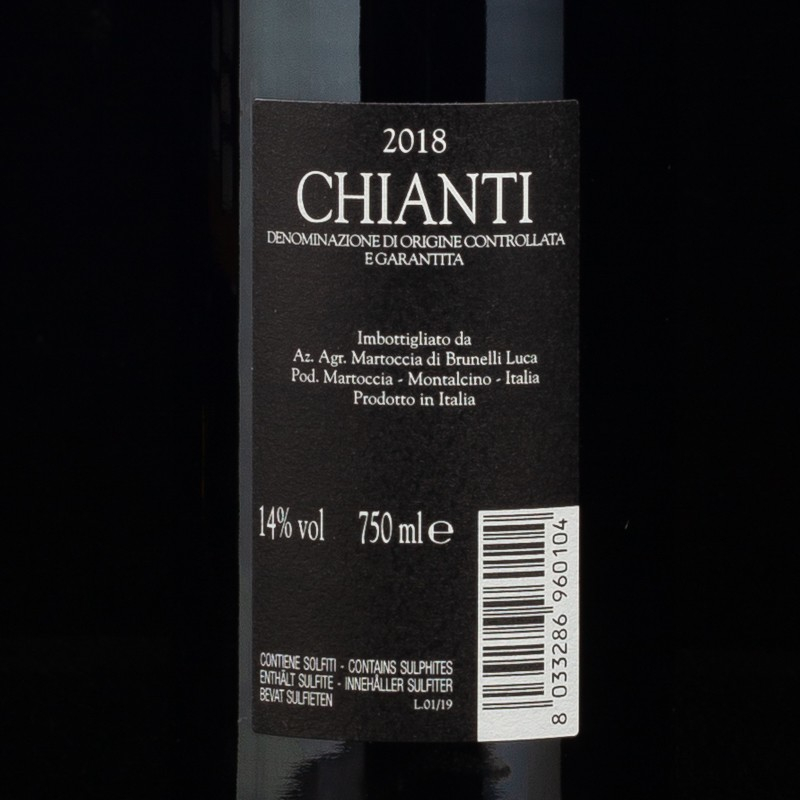 NPT- Vin rouge Chianti 2018 Martoccia 75cl  Accueil