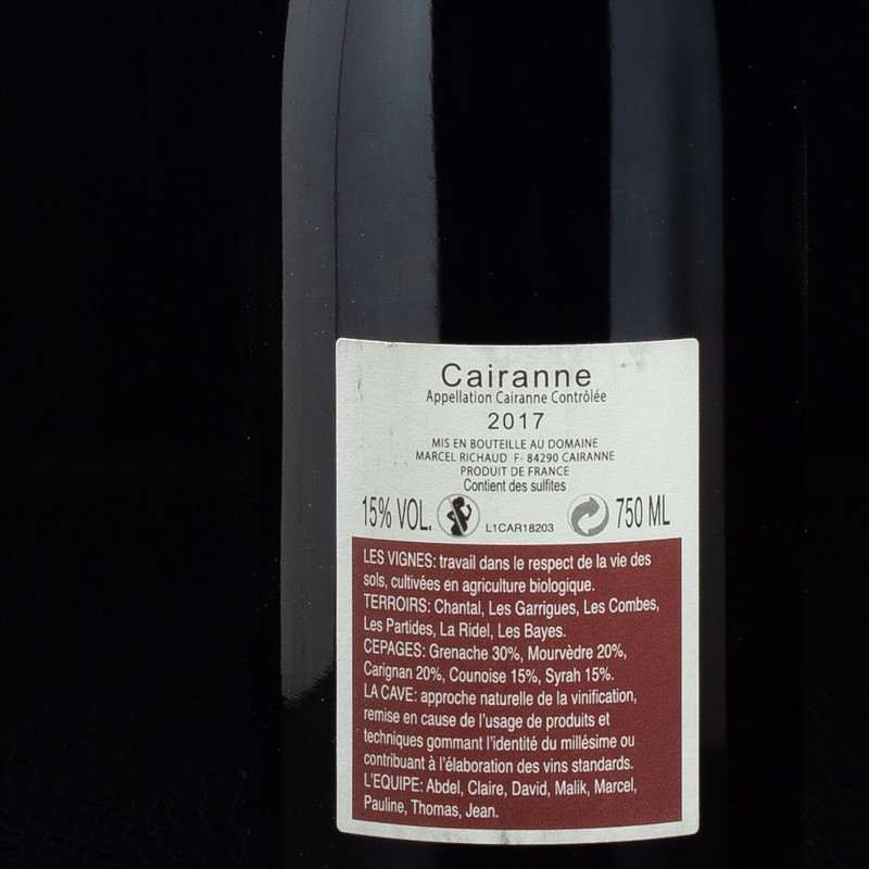 NPT - Vin rouge Cairanne 2017 Domaine Richaud 75cl  Accueil