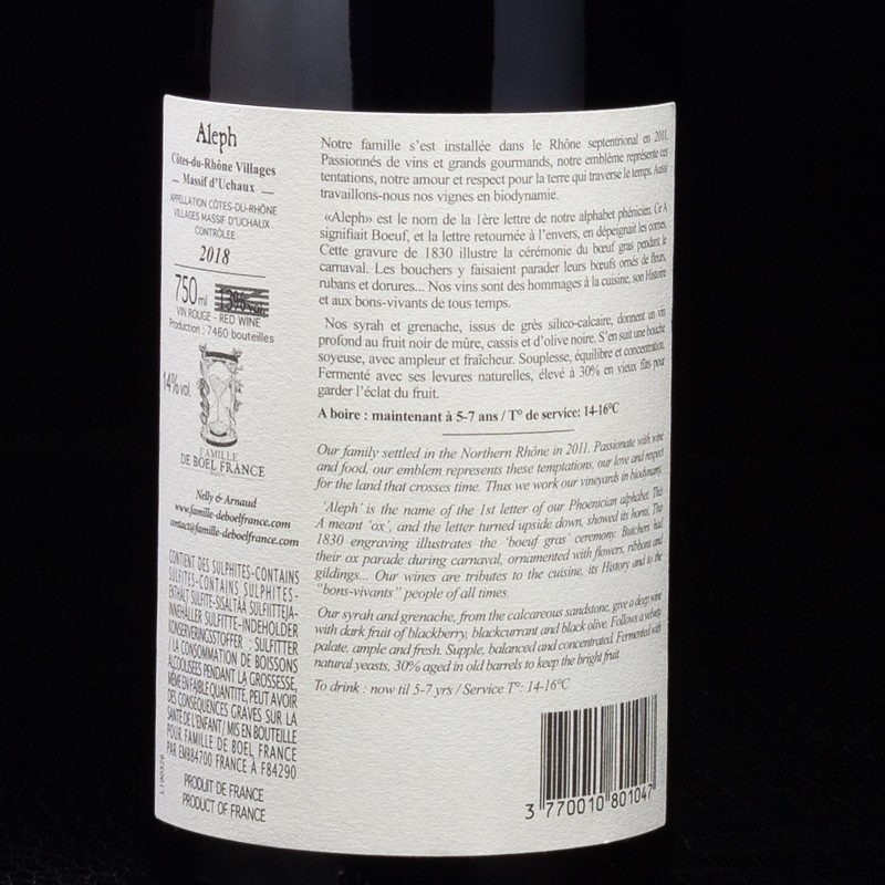NPT - Vin rouge Côtes du Rhône Villages Massif 2018 Château Aleph 75cl  Accueil