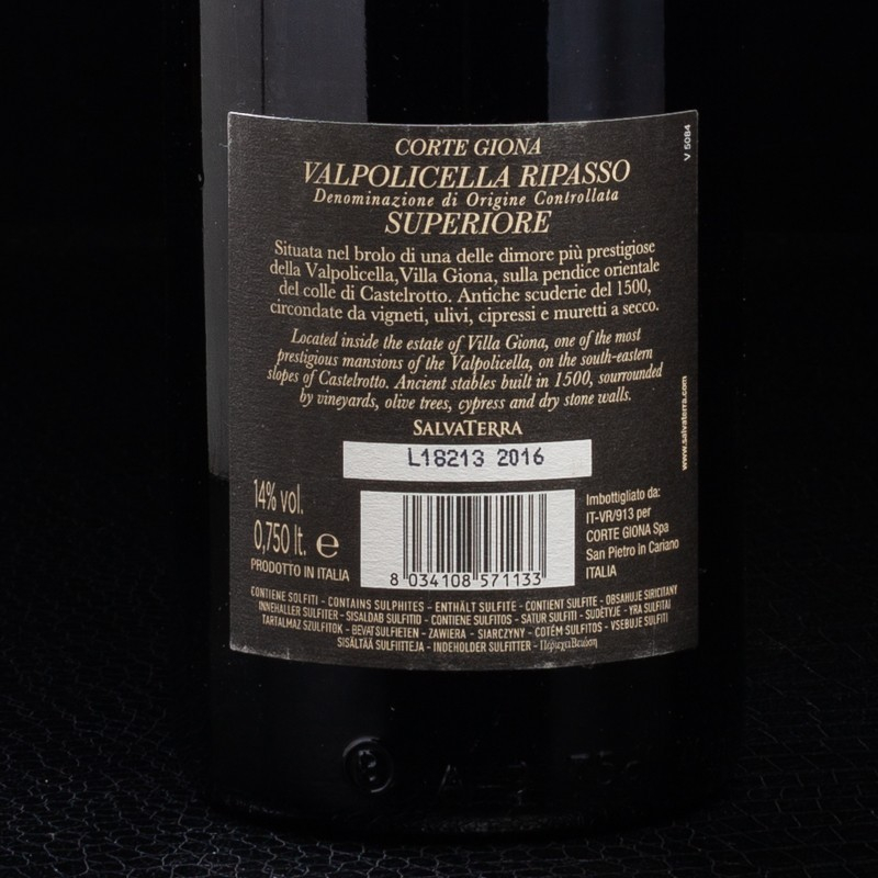 NPT - Vin rouge Valpolicella Superiore Ripasso 2016 Domaine Salva Terra 75cl  A NE PAS TOUCHER