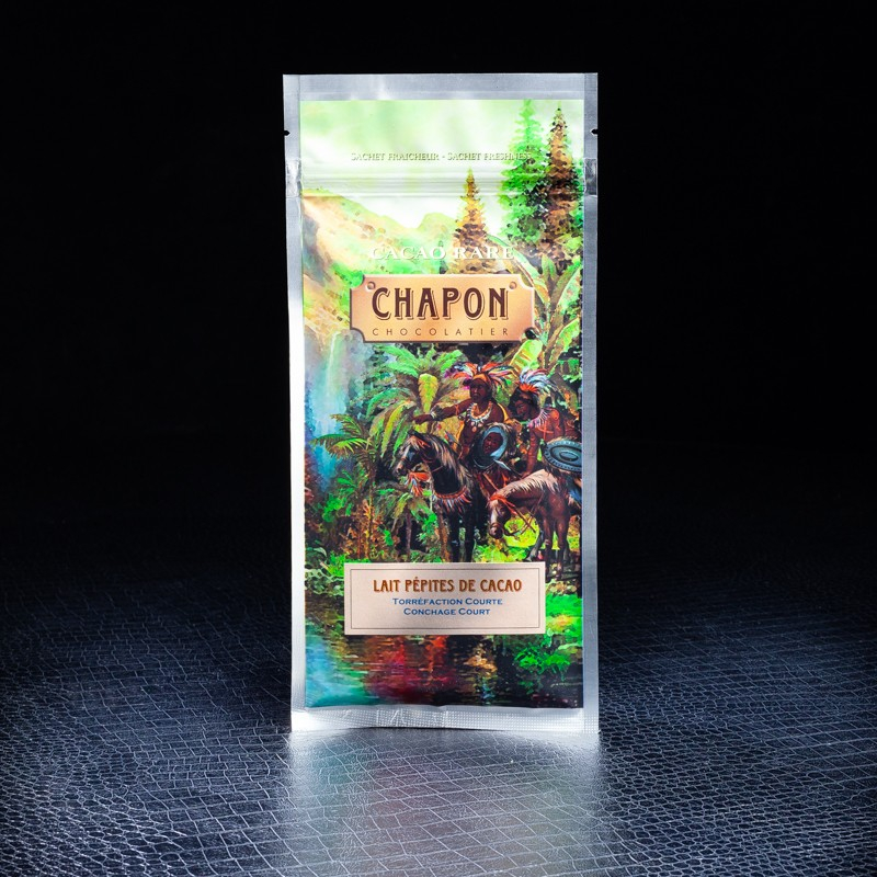 Chapon lait pépite de cacao torréfaction courte, conchage court 75gr  Tablettes de chocolat