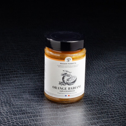 Confiture orange badiane gin 220g Maison Perrotte  Confitures