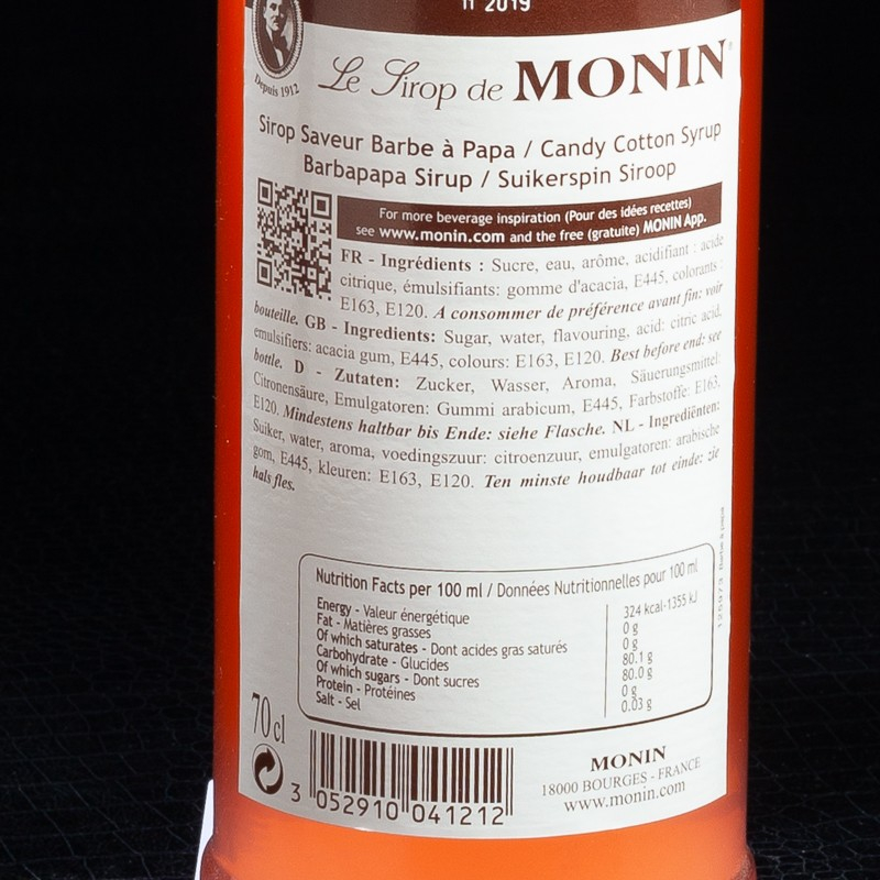 Sirop barbe à papa 70cl Monin  Sirops