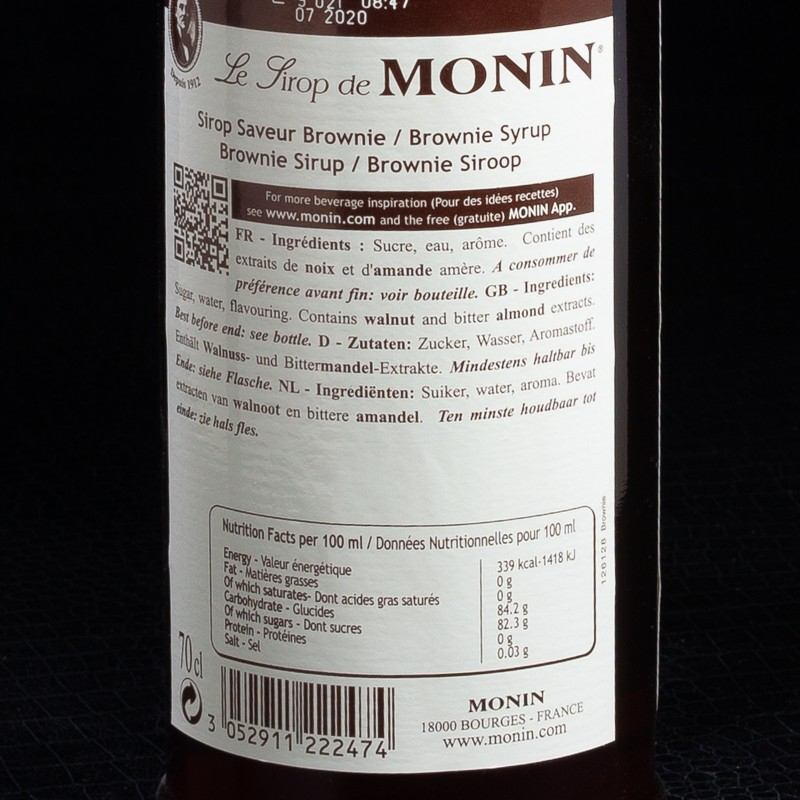NPT - Sirop brownie Monin 70cl  Accueil