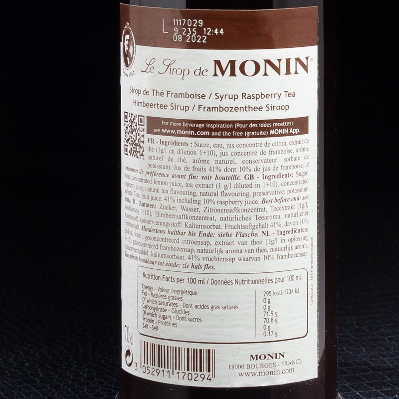 Sirop framboise 70cl Monin  Sirops