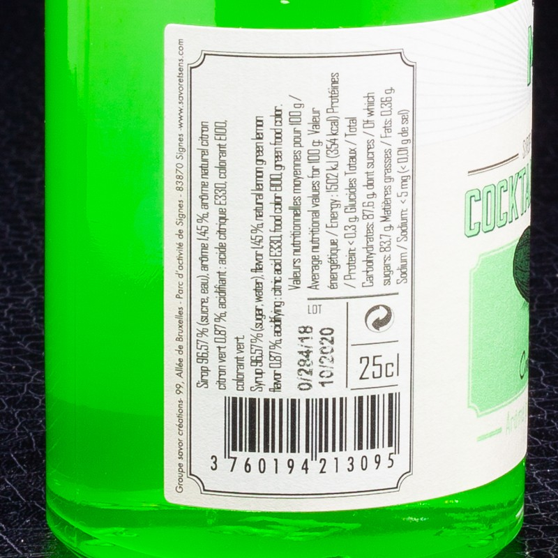 NPT - Sirop topping concombre citron vert Savor&Sens 25cl  Accueil