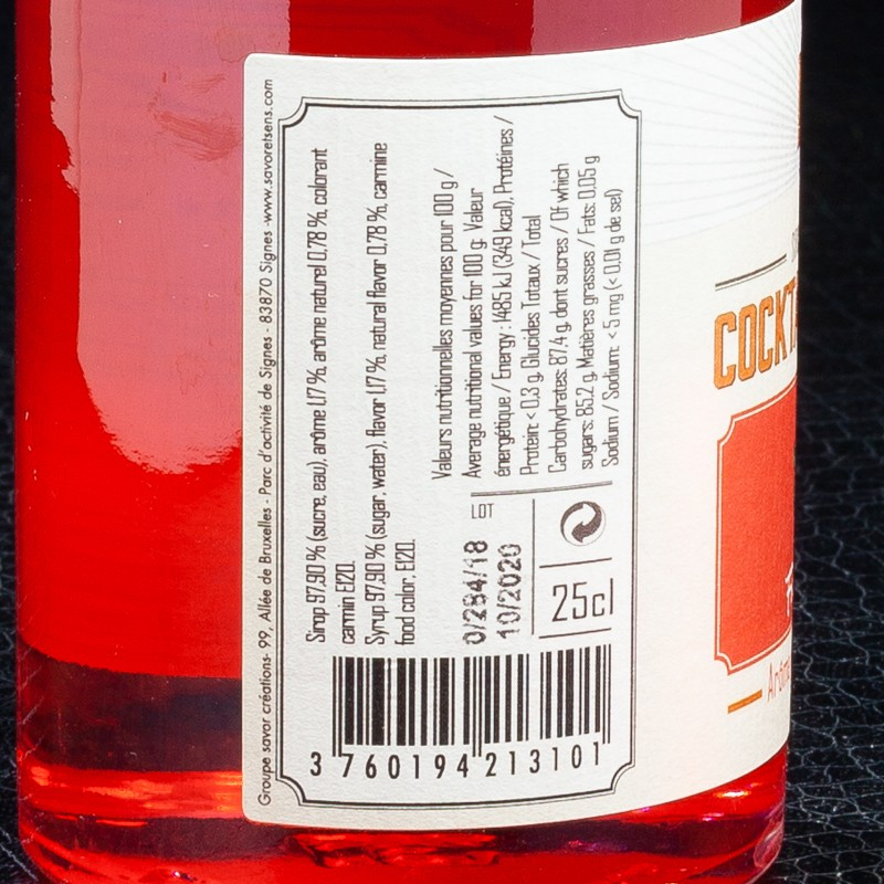 NPT- Sirop topping framboise hibiscus Savor&Sens 25cl  Accueil