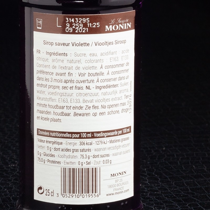 Sirop violette 25cl Monin  Sirops