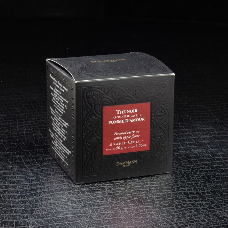 Coffret de thés Désire : 20 sachets cristal de thés noirs aromatisés -  Dammann Frères