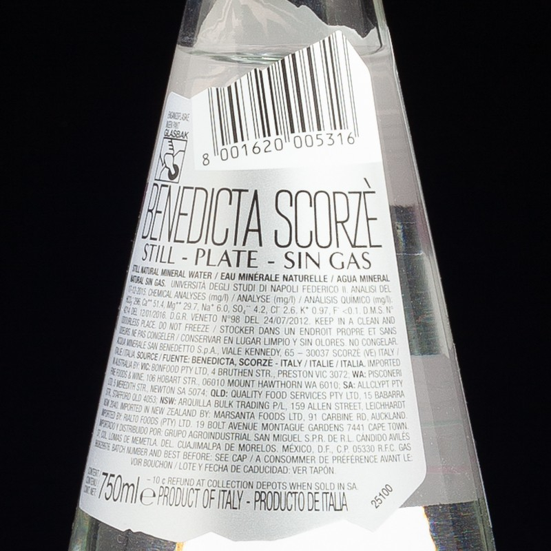Eau gazeuse 75cl San Benedetto  Eaux gazeuses