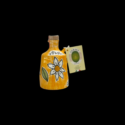 Huile d'olive ceramique artisanale 250ml Olio Geraci  Huiles
