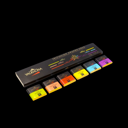 Chocolats 6 carrés initiation grands crus 30g Valrhona  Tablettes de chocolat