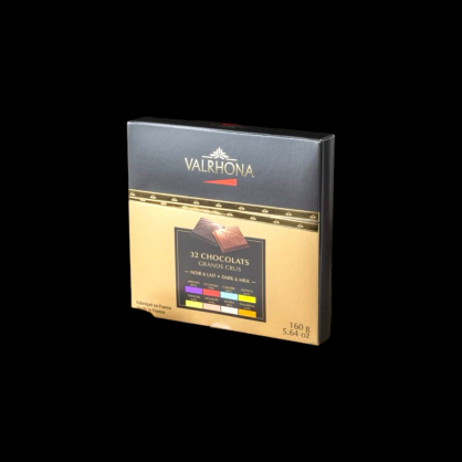 Coffret 32 grand grus 160g Valrhona  Coffret de chocolat