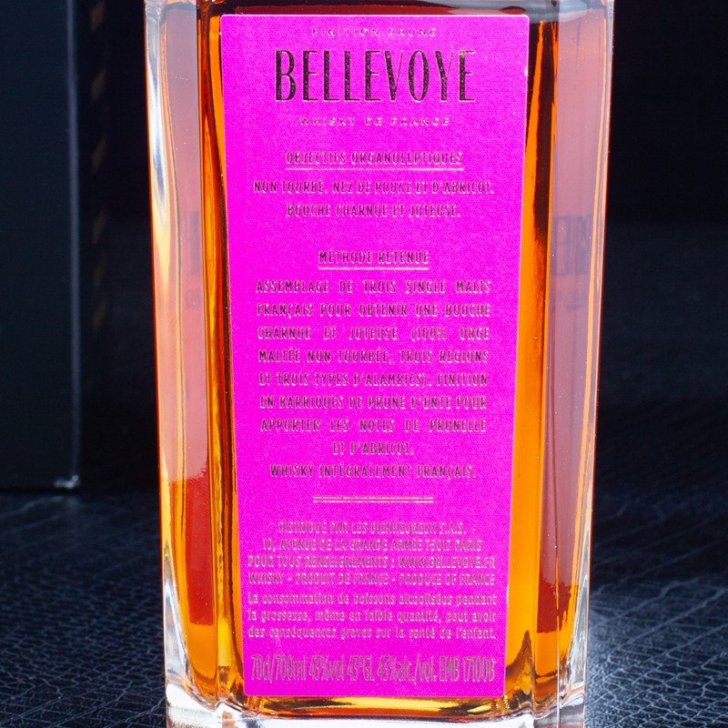 Whisky Triple Malt Bellevoye Prune Finition Prune 43% 70cl  Cave à whiskies