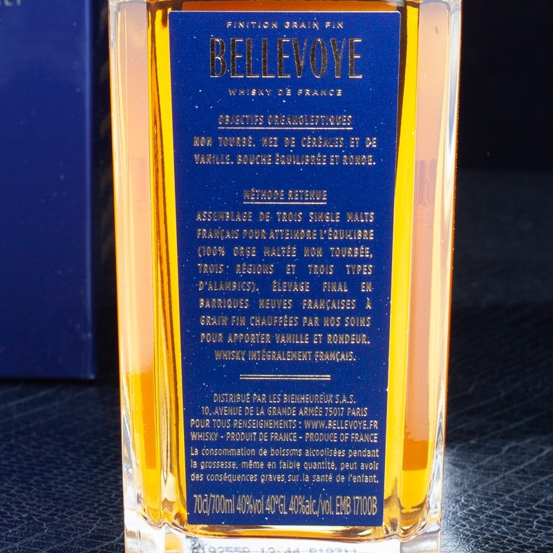 Whisky Triple Malt Bellevoye Bleu Finition Grain Fin 40% 70cl  Cave à whiskies