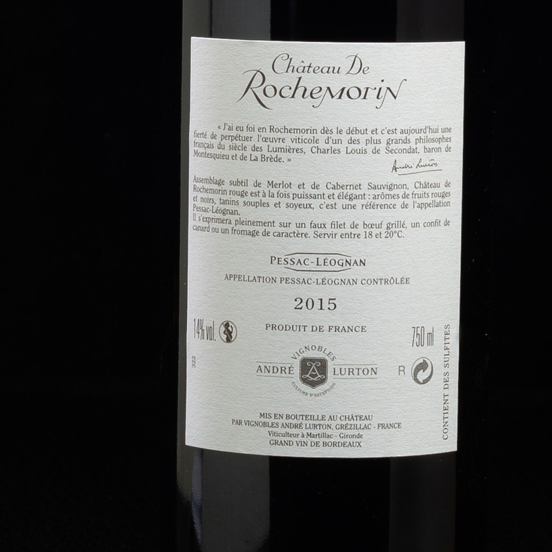 Pessac-Léognan Rouge 2015/2016 Château Rochemorin 75cl  Vins rouges