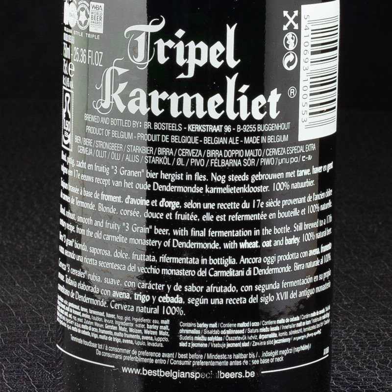 Bière triple 75cl Karmeliet  Bières blondes