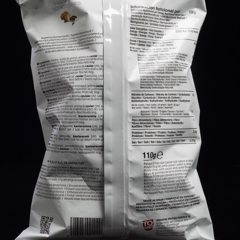 Chips caviar 110g Torres  Chips