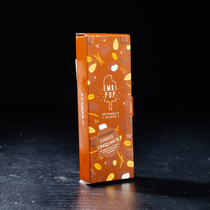 Glace choco craquante Emki Pop  Glaces en bâtonnets et cornets