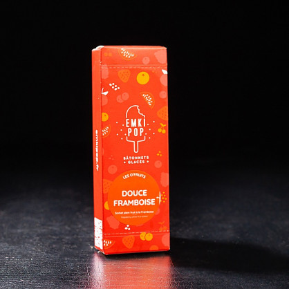 Glace douce framboise Emki Pop  Glaces en bâtonnets et cornets