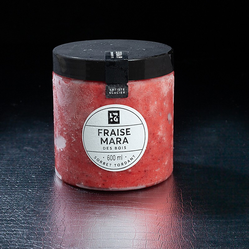 Glace fraise Mara des bois La fabrique Givrée 600ml  Glaces en pots