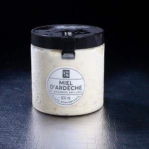 Glace miel d'Ardèche amandes grillées La fabrique Givrée 600ml  Glaces en pots