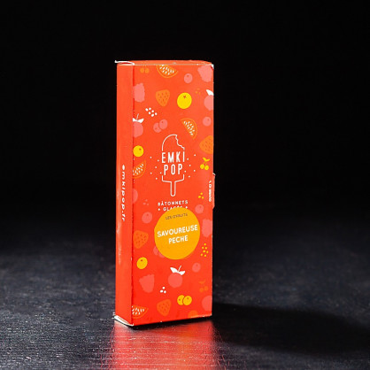 Glace savoureuse pêche Emki Pop  Glaces en bâtonnets et cornets