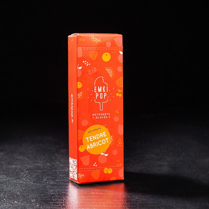 Glace tendre abricot Emki Pop  Glaces en bâtonnets et cornets