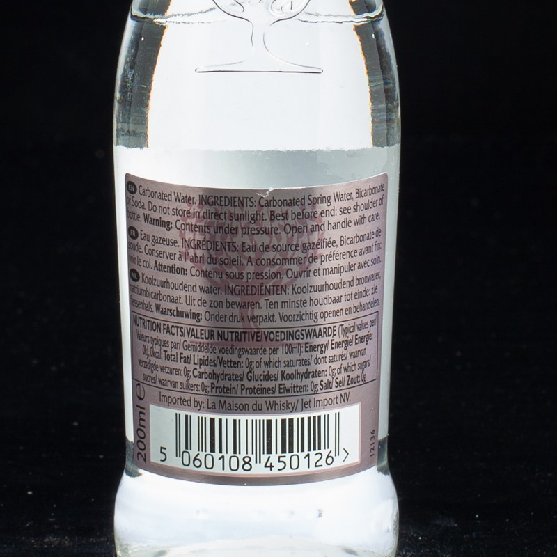 Tonic premium soda water 20cl Fever Tree  Limonades, limes et tonics