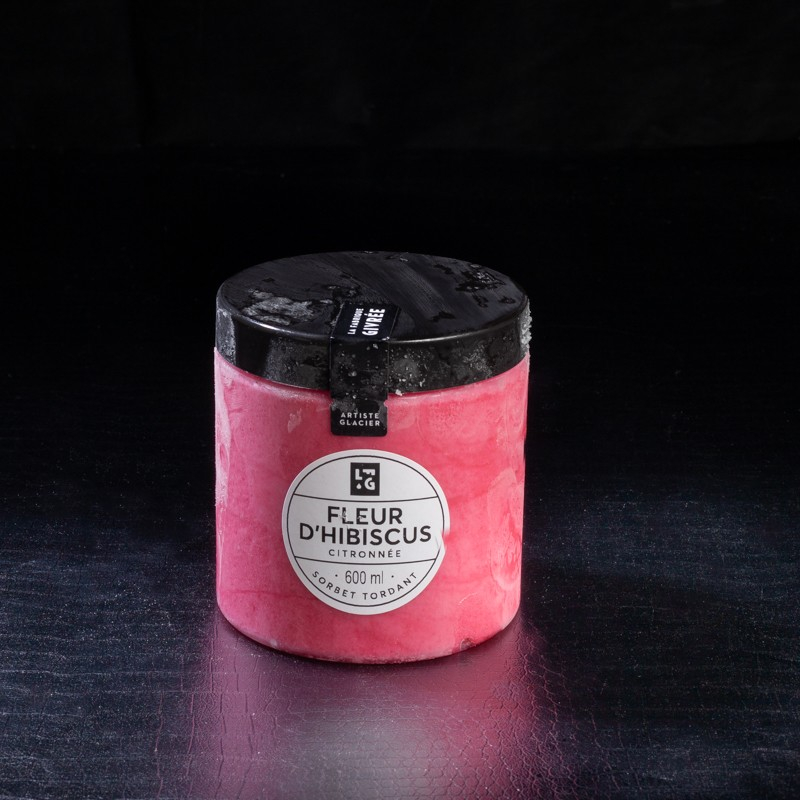 Glace fleur d'hibiscus citronnée La Fabrique Givrée 600ml  Glaces en pots