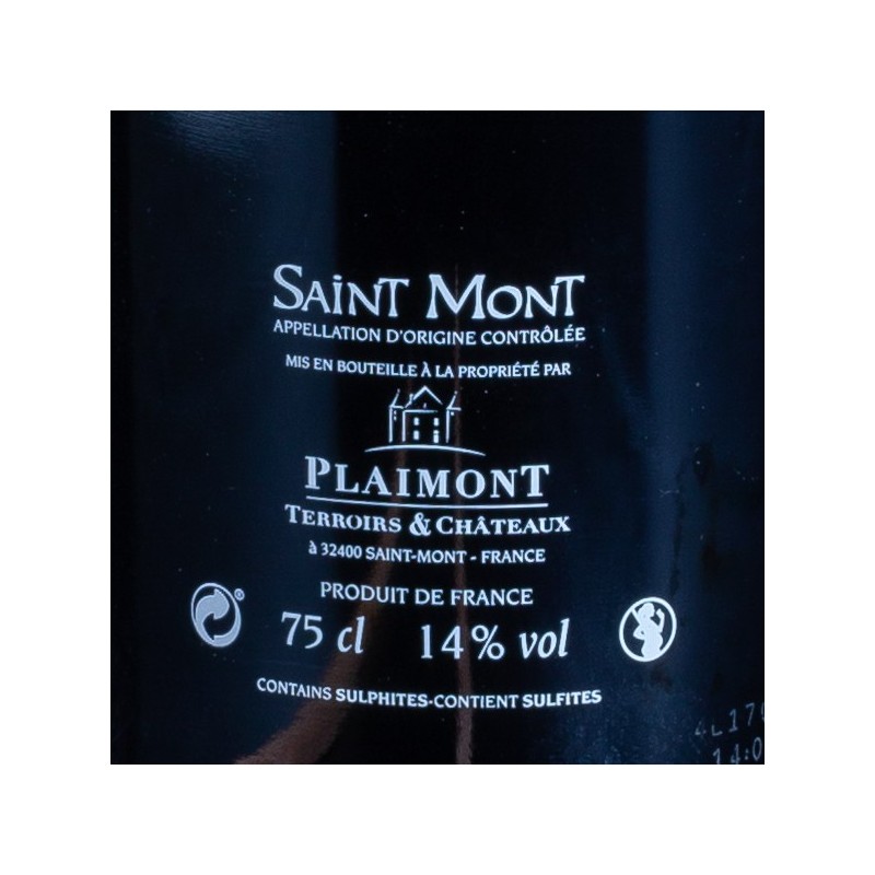 Vin rouge Saint-Mont 2015/2016 Domaine Plaimont 75cl  Vins rouges