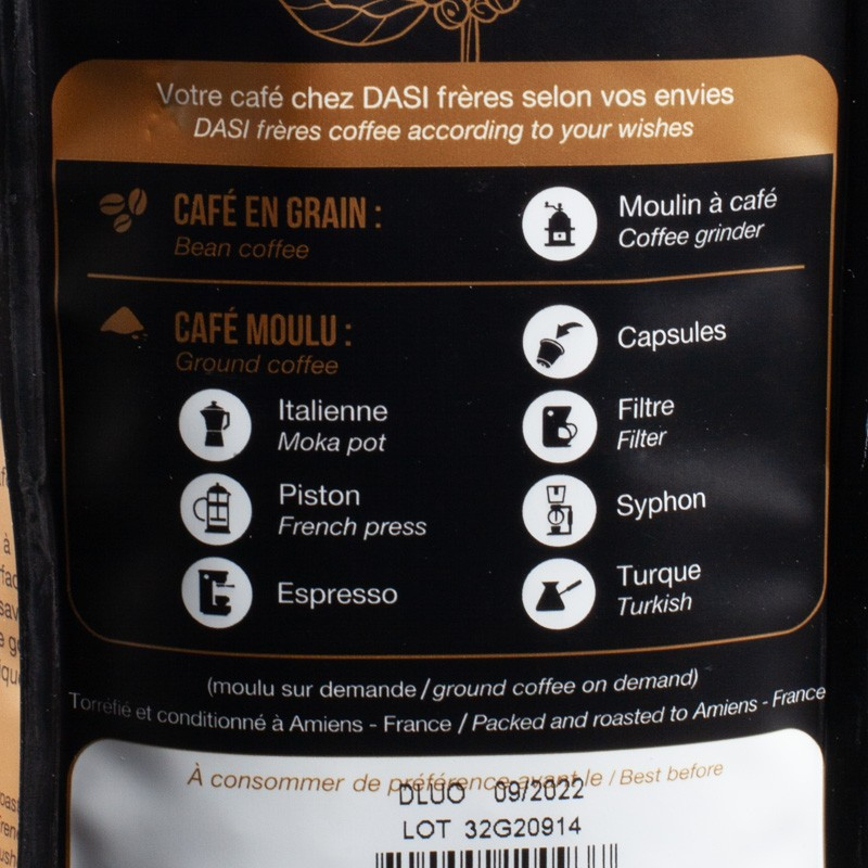 Christmas blend grains Dasi Frères 250g  En grain et moulu
