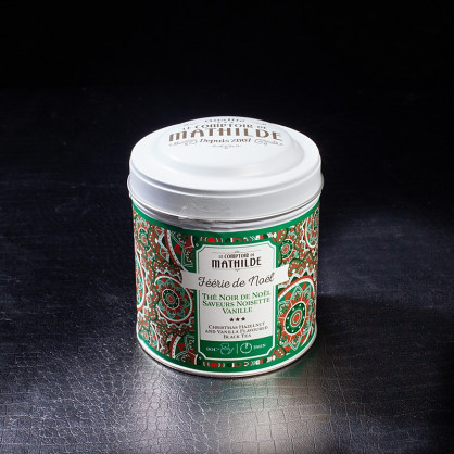 Thé noir de Noël vanille noisette 100g Le Comptoir de Mathilde  Thé noir