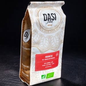 Indonésie café bio grains Dasi Frères 250g  En grain et moulu