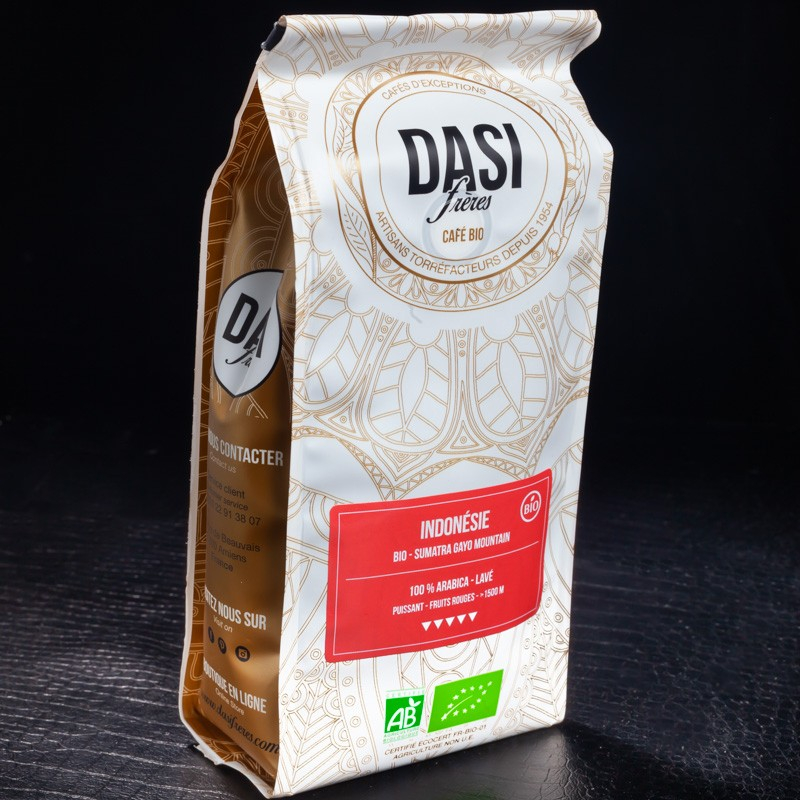 Indonésie café bio grains 250g Dasi Frères  Grains