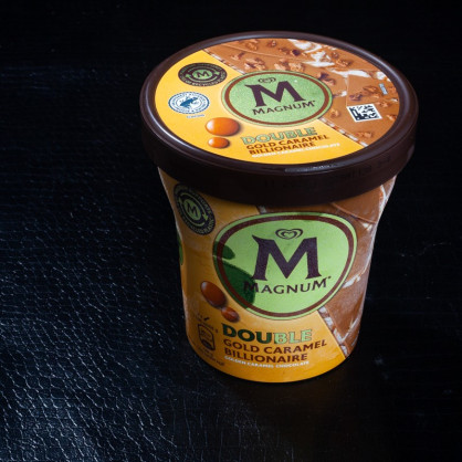Glace en pot gold caramel billionnaire Magnum 440ml  Glaces en pots