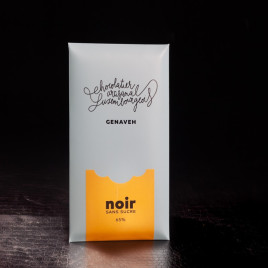 Tablette chocolat noir sans sucre 65% 100g Genaveh  Tablettes de chocolat