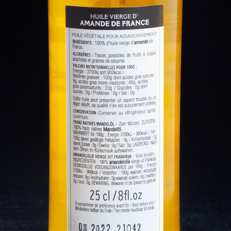 Huile d'amande de France 100% vierge 25cl Guénard  Huiles