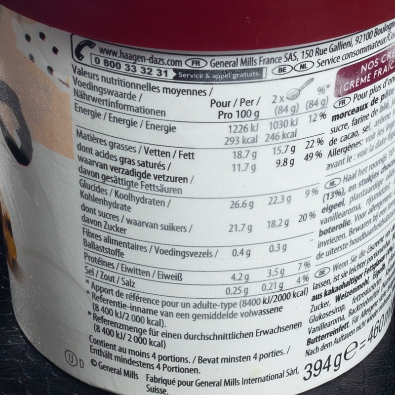 Glace en pot Cookie dough 460ml Häagen-Dazs