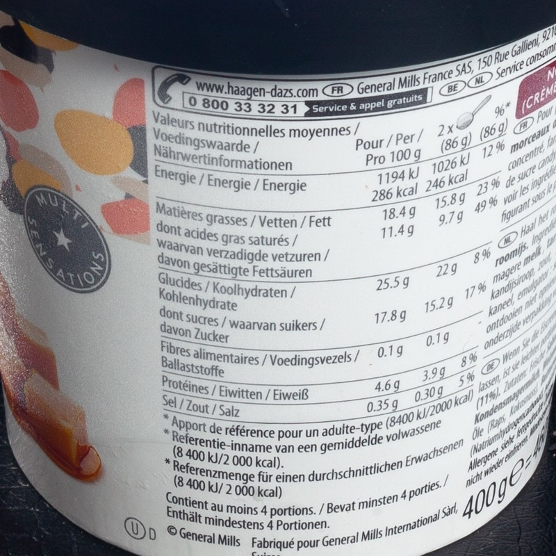 Glace en pot speculos caramel biscuit 460ml Häagen-Dazs