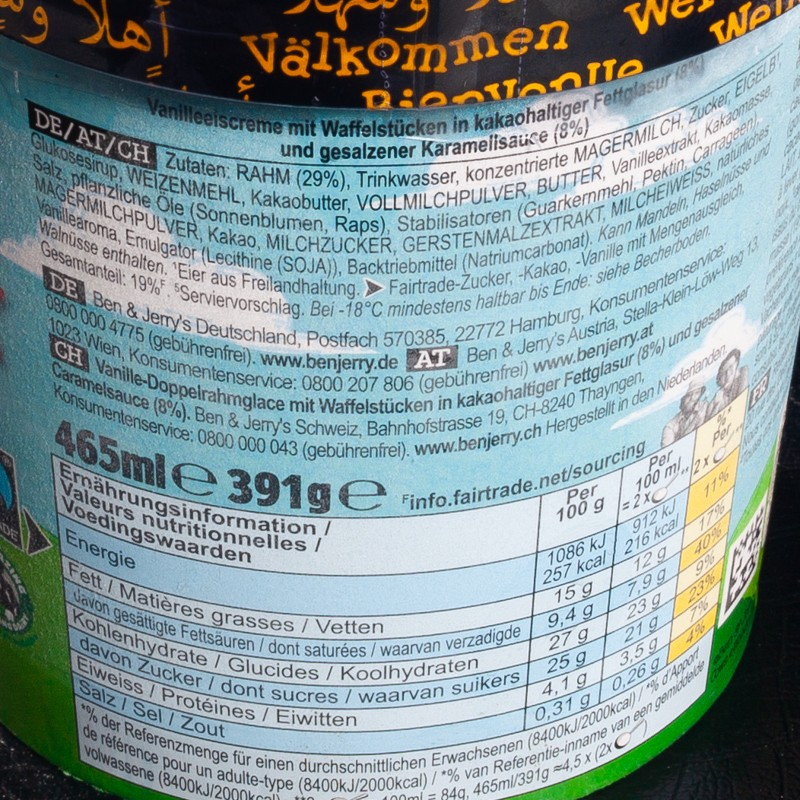 Glace en pot Cone Together Ben & Jerry's 465ml