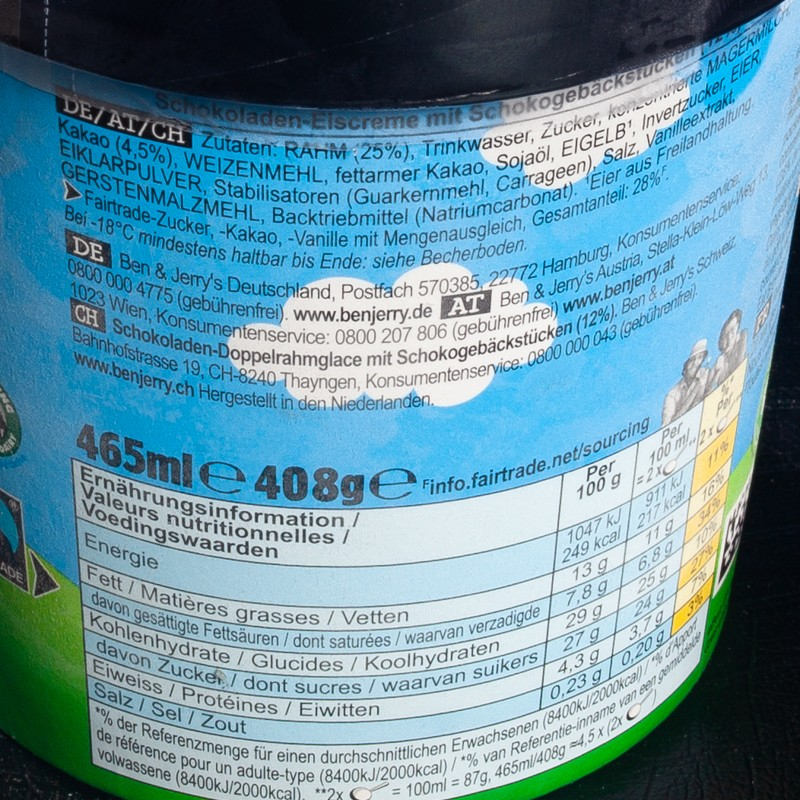 Glace en pot Chocolate Fudge Brownie Ben & Jerry's 465ml
