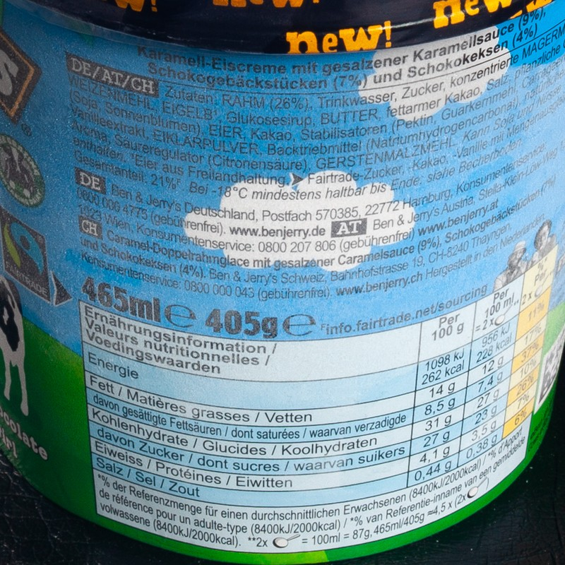 Glace en pot Caramel Brownie Party Ben & Jerry's 465ml