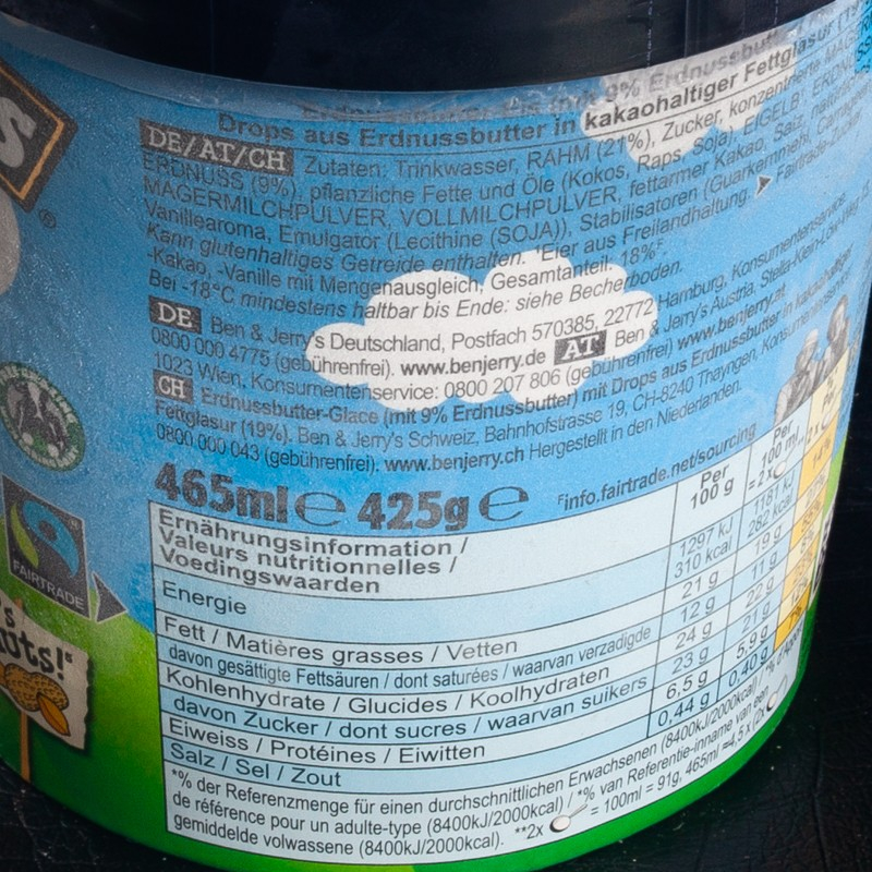 Glace en pot Peanut Butter Ben & Jerry's 465ml