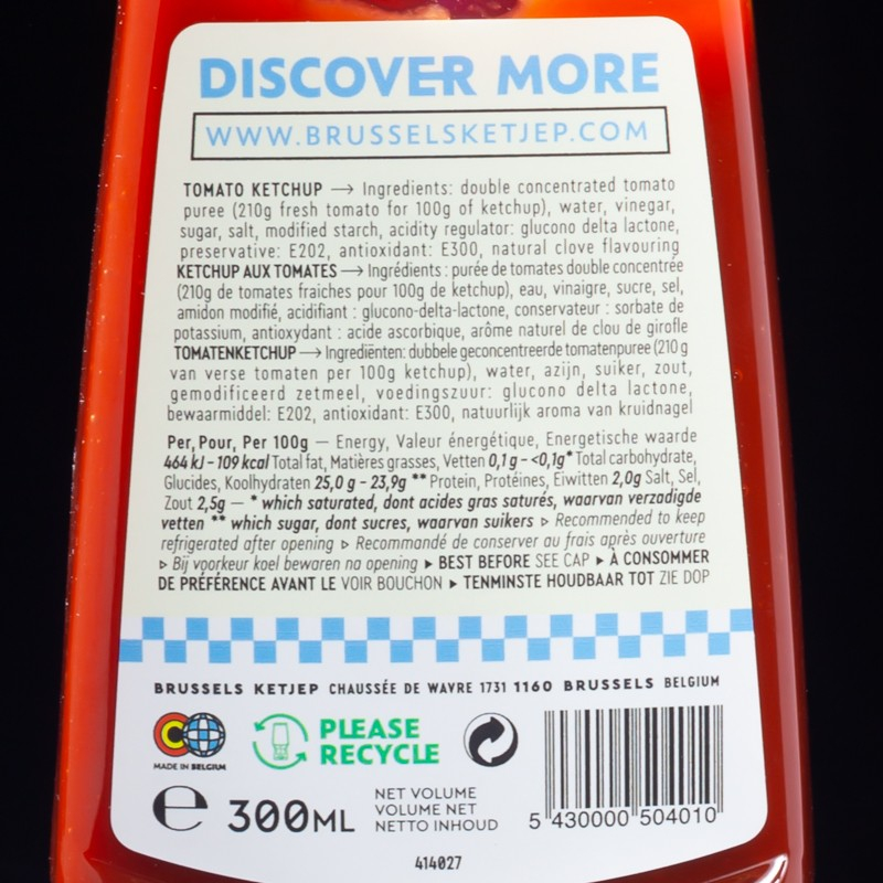 Sauce belgian ketchup 300g Brussels Ketjep  Ketchup